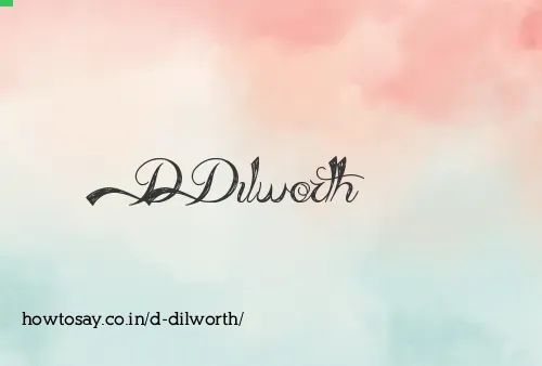 D Dilworth
