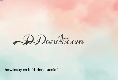D Donatuccio