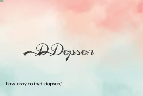 D Dopson