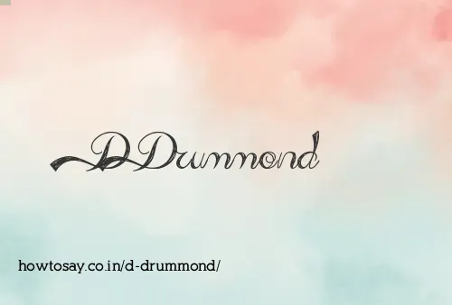 D Drummond