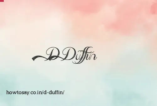 D Duffin