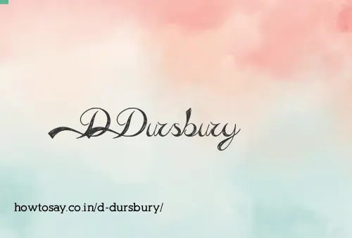 D Dursbury