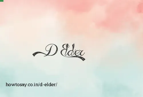 D Elder