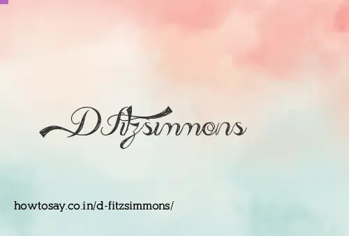 D Fitzsimmons