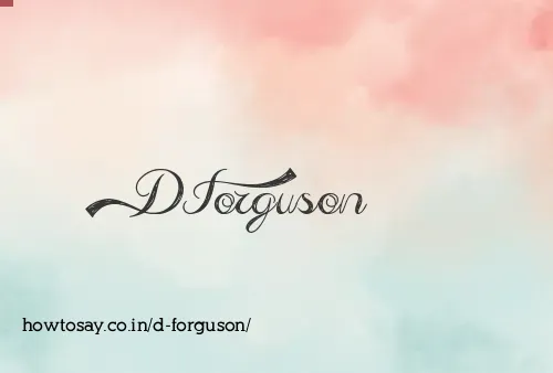 D Forguson