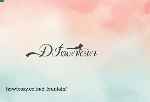 D Fountain