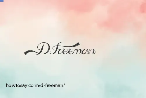 D Freeman