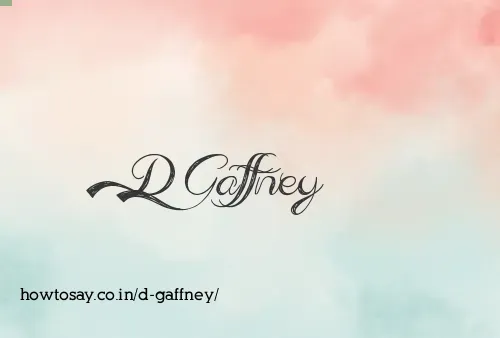 D Gaffney