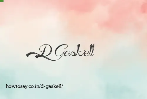 D Gaskell