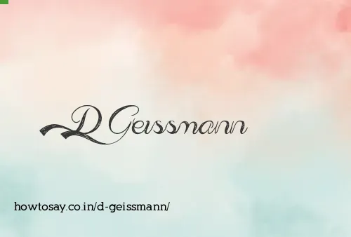 D Geissmann
