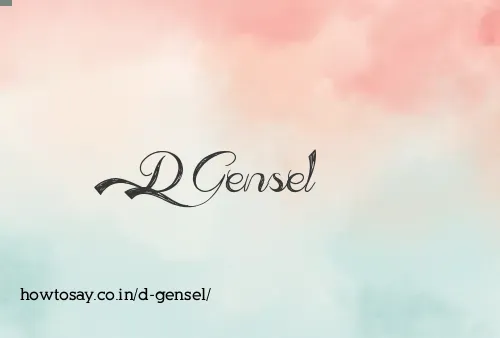 D Gensel