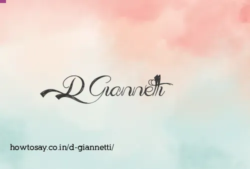 D Giannetti