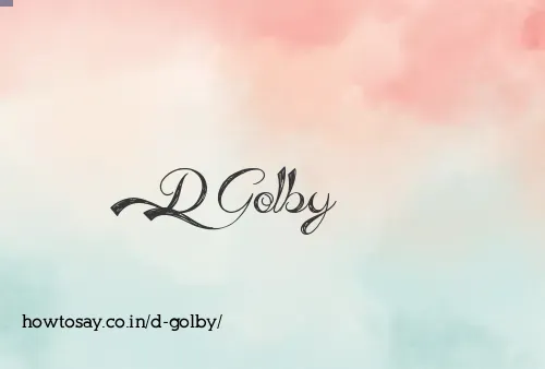 D Golby