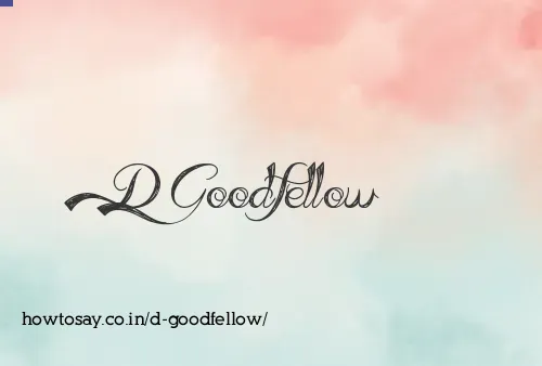 D Goodfellow