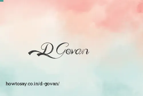 D Govan