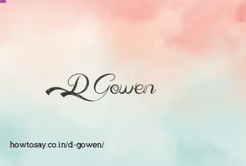 D Gowen