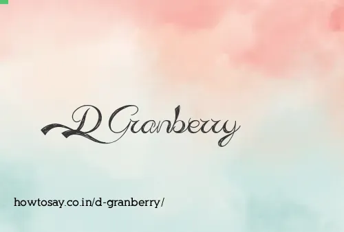D Granberry