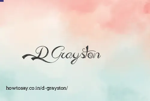 D Grayston