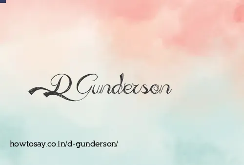 D Gunderson