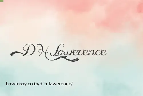 D H Lawerence