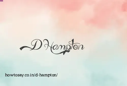 D Hampton