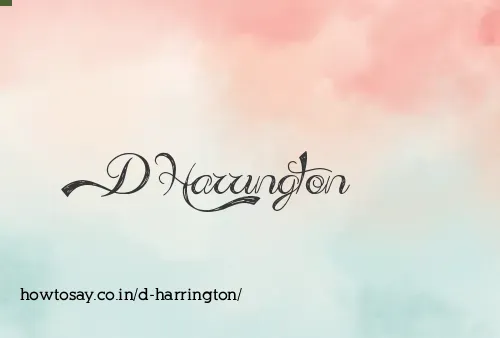 D Harrington