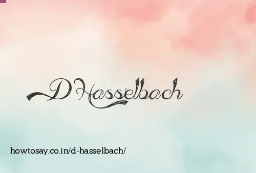 D Hasselbach