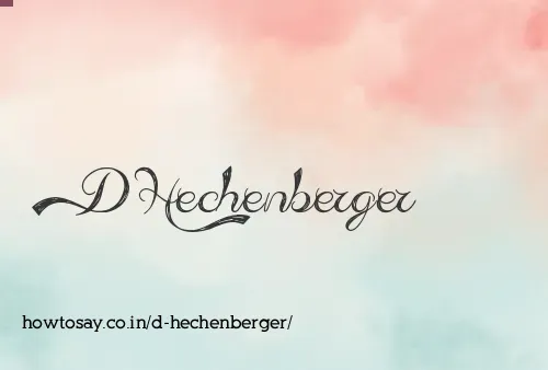 D Hechenberger