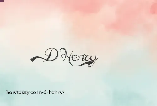 D Henry