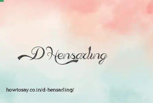 D Hensarling