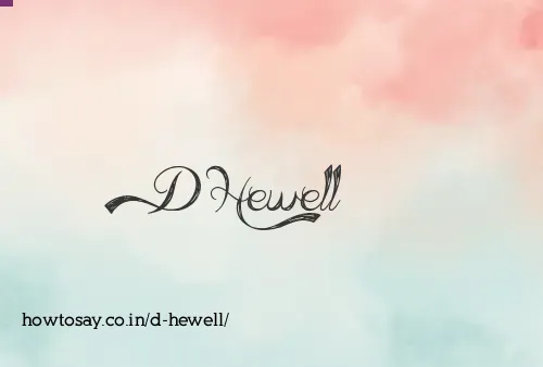 D Hewell