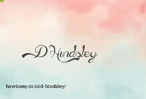 D Hindsley
