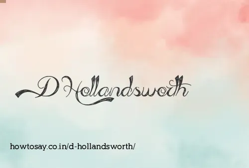 D Hollandsworth