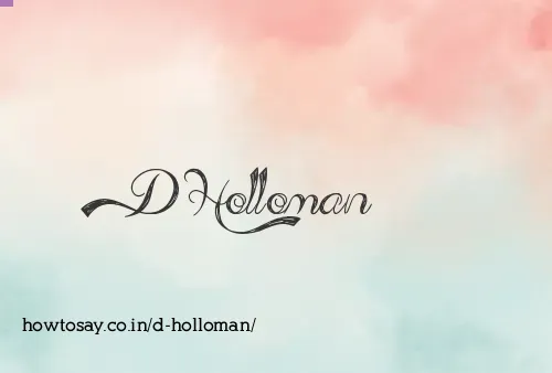 D Holloman