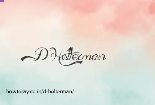 D Holterman