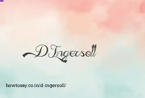 D Ingersoll