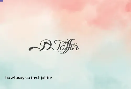 D Jaffin