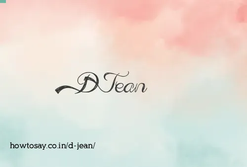D Jean