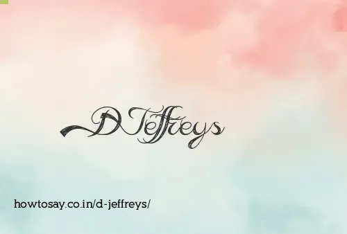 D Jeffreys