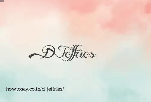 D Jeffries