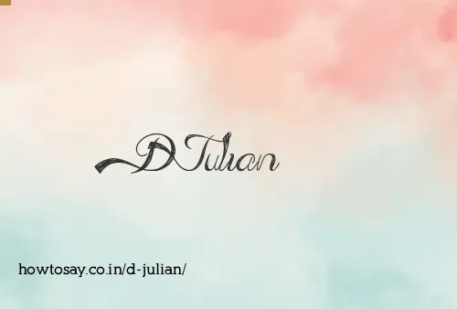 D Julian