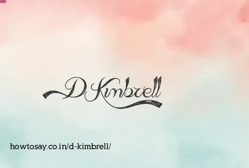 D Kimbrell