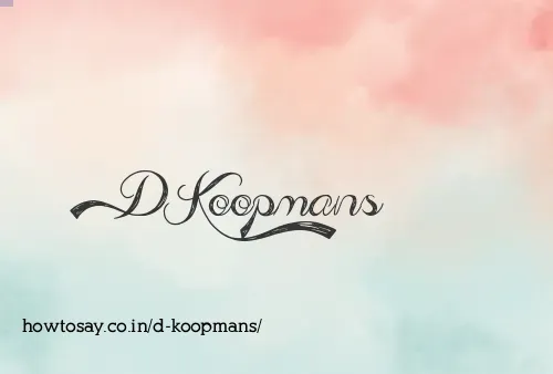 D Koopmans