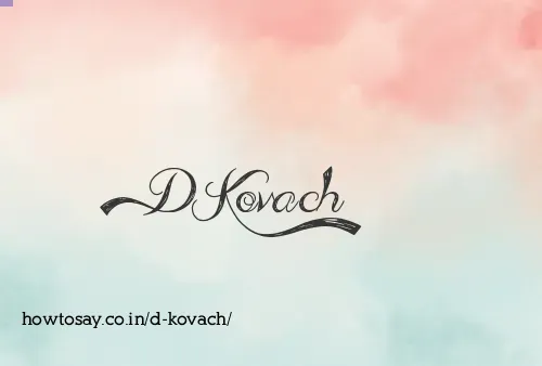 D Kovach