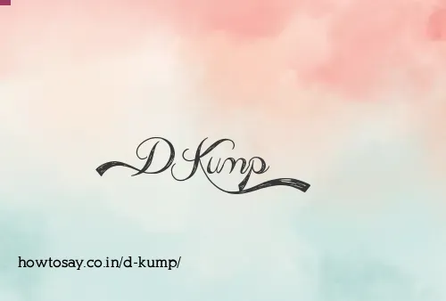 D Kump