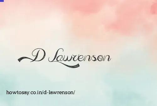 D Lawrenson
