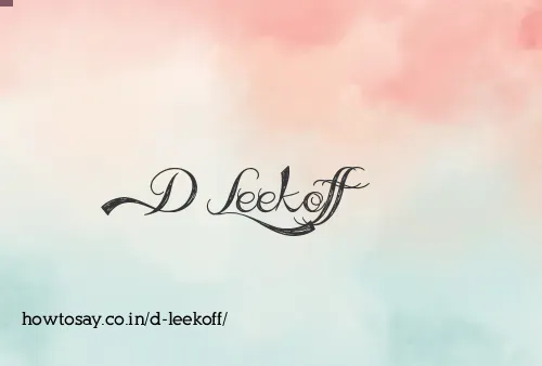 D Leekoff