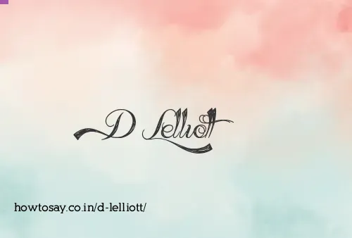 D Lelliott