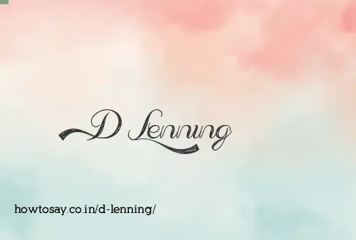 D Lenning