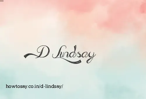 D Lindsay